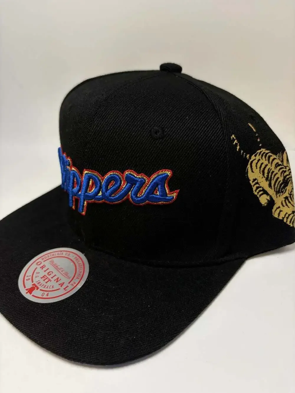Mitchell & Ness Los Angeles LA Clippers Water Tiger Snapback Cap Hat Black